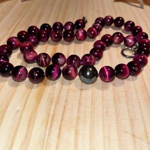 Simon Sebbag semi-precious red shell stone necklace!